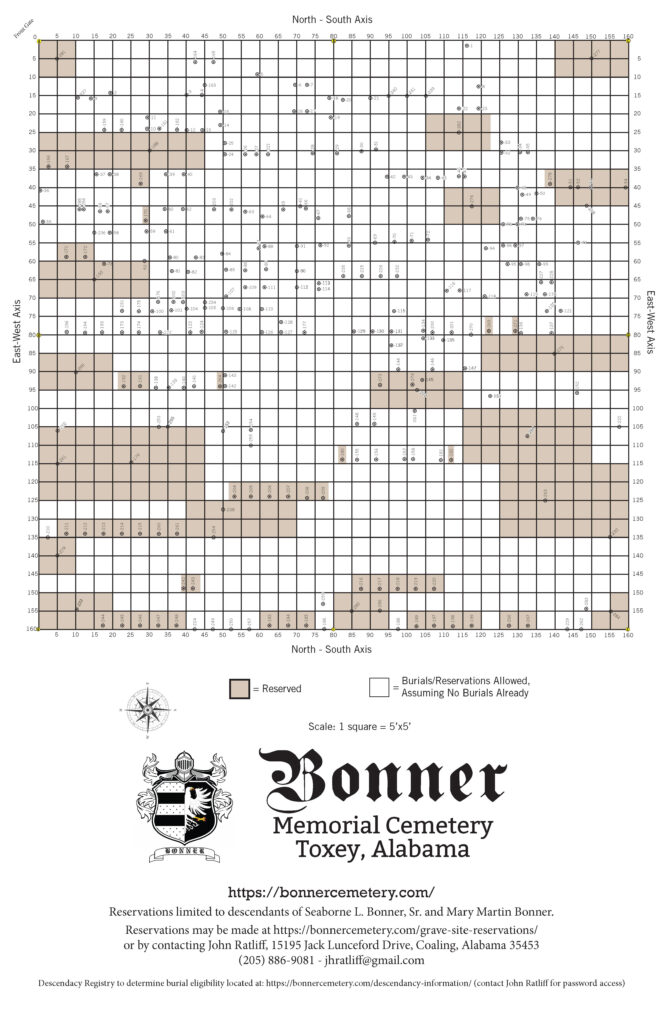 Cemetery Grid Map – Bonner Memorial Cemetery